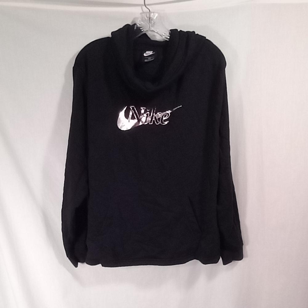 Nike Black Graphic Print Hooded Sweatshirt Size 1X